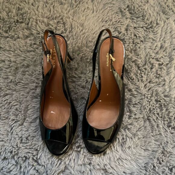 NWOT cole haan patent leather peep toe heels - Picture 2 of 5